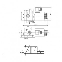 Regulacioni ventil smera - 3 sekcije, DC12V, 1/2