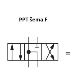 NG6 - Elektromagnetni razvodnik, šema W-F, 2 magneta, DC24V