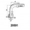 PL-20591-42-16T-koleno 90, zenski navoj M42x2 za crevo 25mm