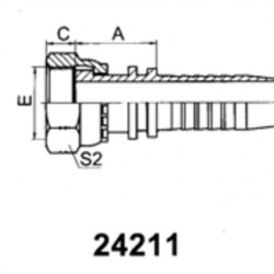 PL-24211-08-08-ORFS prav zenski navoj 13/16 cola za crevo 12mm