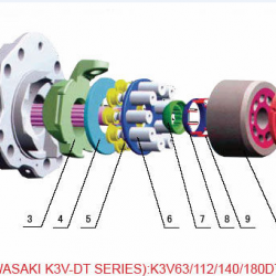 K3V180DT-Ventilska ploca leva (valve plate L)