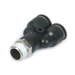 IPWT 1/4-06-pneum. Y-trokrakii, jedna strana navoj 1/4”, dva ulaza za crevo 6mm