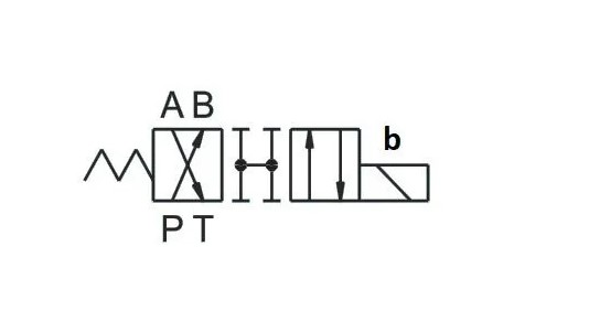 NG6 - Elektromagnetni razvodnik, šema W-X, 1 magnet, DC24V