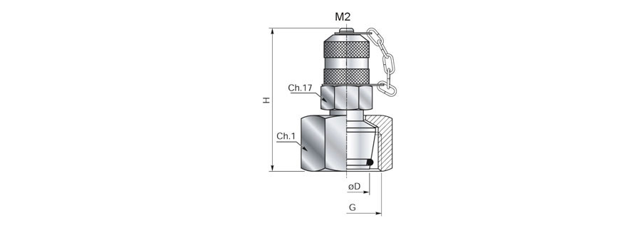 MERNI PRIKLJUCAK ZENSKI PTQ-05 M16X1,5 10L MERNI PRIKLJUCAK ZENSKI PTQ-05 M16X1,5 10L